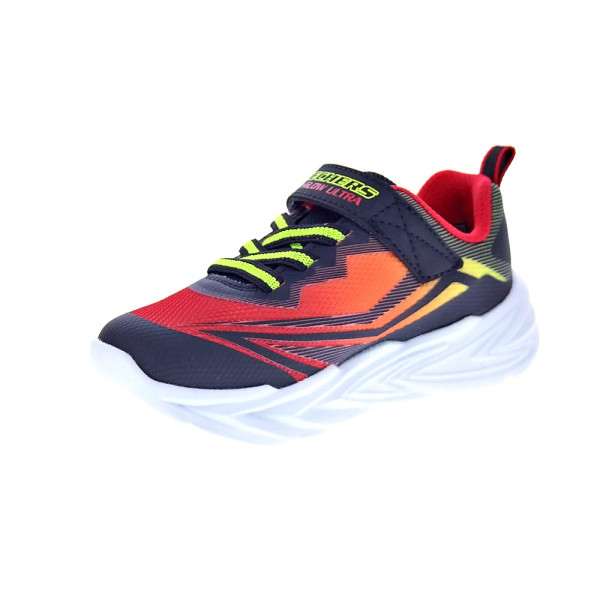 Zapatillas Skechers zapatos Niño modelo Luces Flex Glow Ultra Rojo Velcro