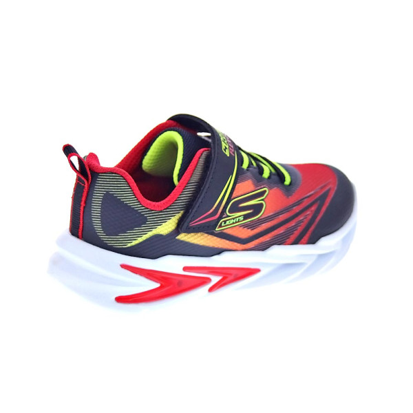 Zapatillas Skechers zapatos Niño modelo Luces Flex Glow Ultra Rojo Velcro