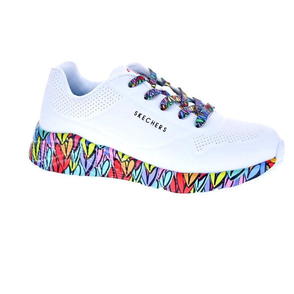 Zapatillas Skechers zapatos Niña modelo Uno Lite Subtle Blanco Cordón
