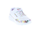 Zapatillas Skechers zapatos Niña modelo Uno Lite Heart Blanco Velcro