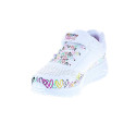 Zapatillas Skechers zapatos Niña modelo Uno Lite Heart Blanco Velcro