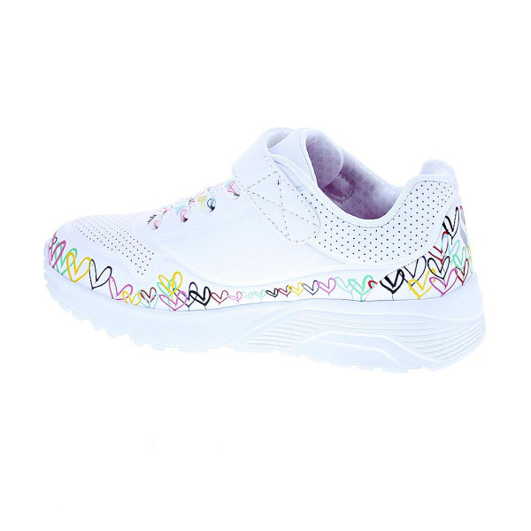 Zapatillas Skechers zapatos Niña modelo Uno Lite Heart Blanco Velcro