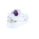 Zapatillas Skechers zapatos Niña modelo Uno Lite Heart Blanco Velcro