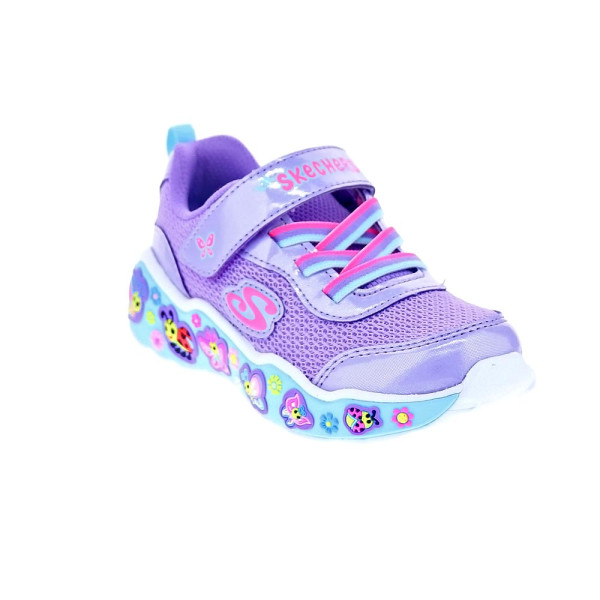 Zapatillas Skechers zapatos Niña modelo Play Scene Violeta Velcro