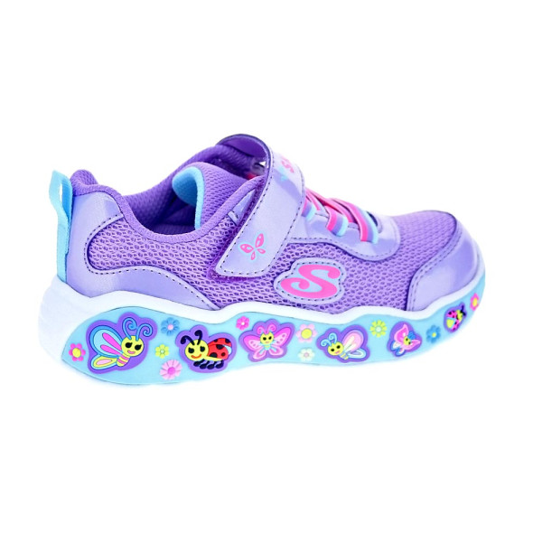 Zapatillas Skechers zapatos Niña modelo Play Scene Violeta Velcro