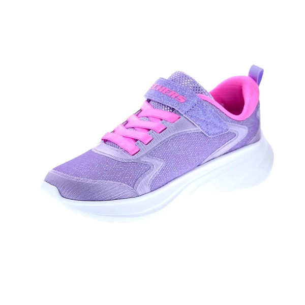 Zapatillas Skechers zapatos Niña modelo Wave 92 Violeta Velcro