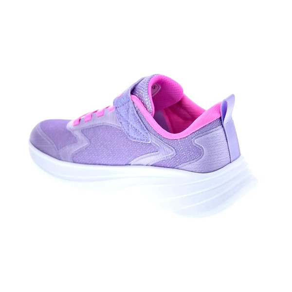 Zapatillas Skechers zapatos Niña modelo Wave 92 Violeta Velcro