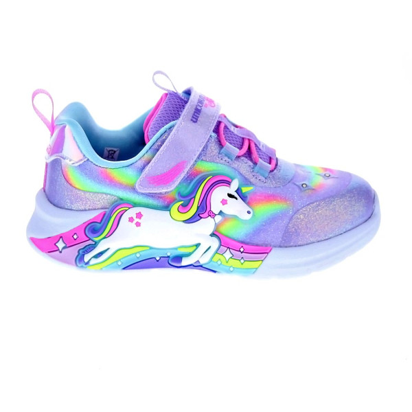 Zapatillas Skechers zapatos Niña modelo Unicorn Violeta Velcro