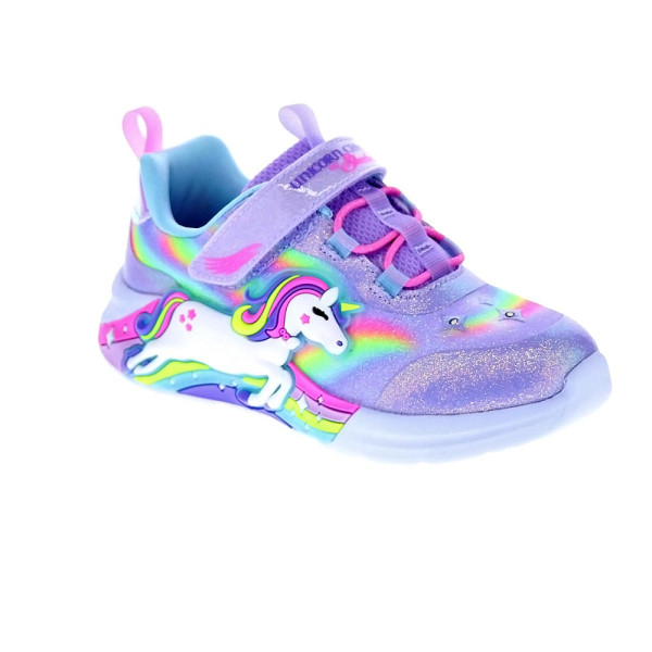 Zapatillas Skechers zapatos Niña modelo Unicorn Violeta Velcro