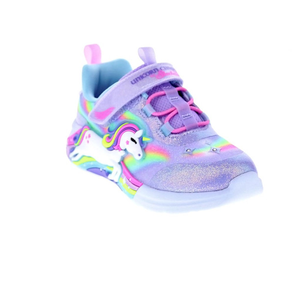 Zapatillas Skechers zapatos Niña modelo Unicorn Violeta Velcro