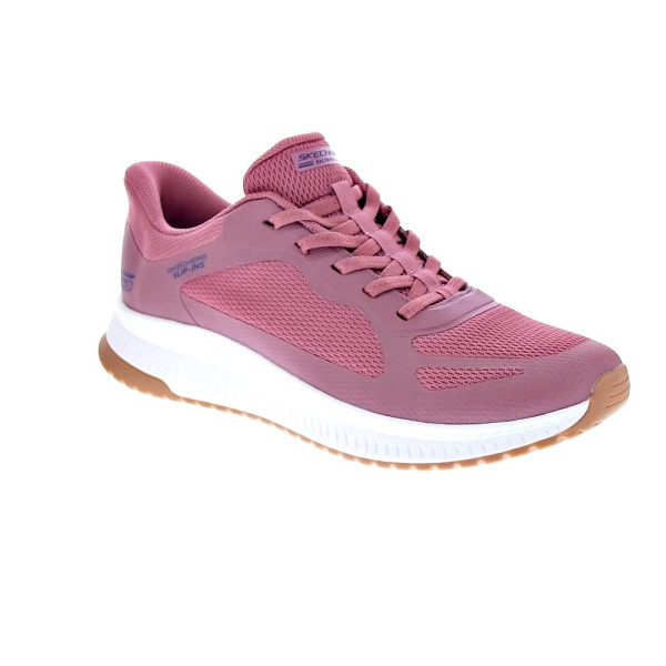 Zapatillas Skechers zapatos Mujer modelo Slipins Bobs Squad Rosa Elástico