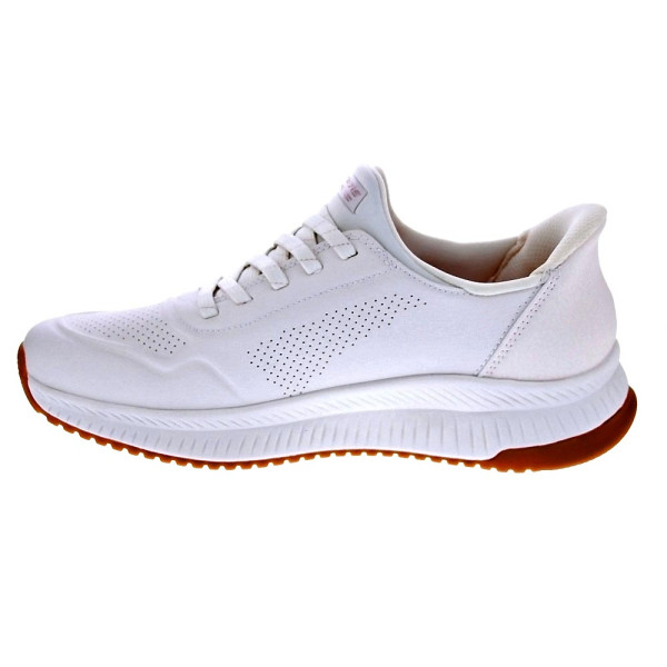 Zapatillas Skechers zapatos Mujer modelo Slipins Bobs Squad Blanco Elástico