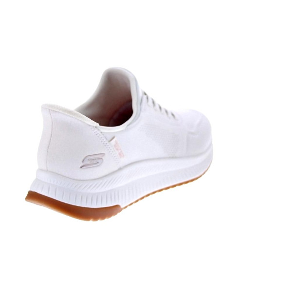 Zapatillas Skechers zapatos Mujer modelo Slipins Bobs Squad Blanco Elástico