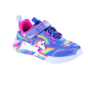 Zapatillas Skechers zapatos Niña modelo Luces Unicorn Chaser Azul Velcro