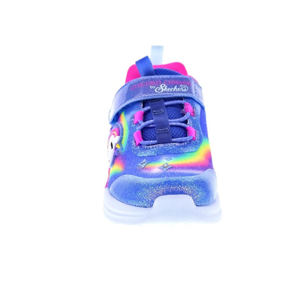 Zapatillas Skechers zapatos Niña modelo Luces Unicorn Chaser Azul Velcro