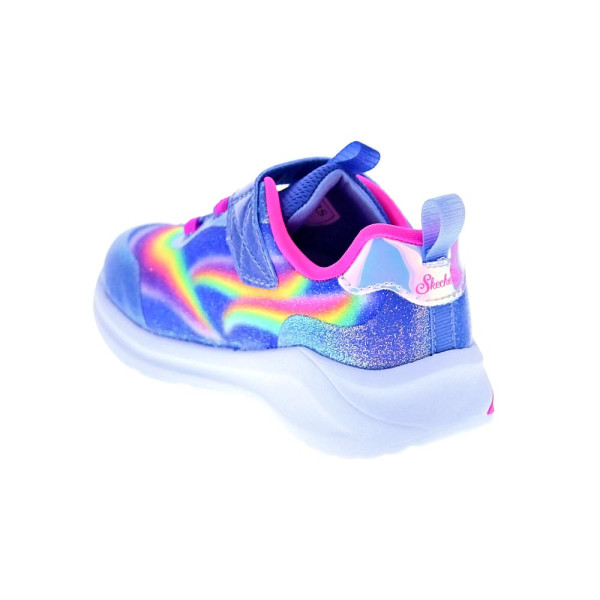 Zapatillas Skechers zapatos Niña modelo Luces Unicorn Chaser Azul Velcro