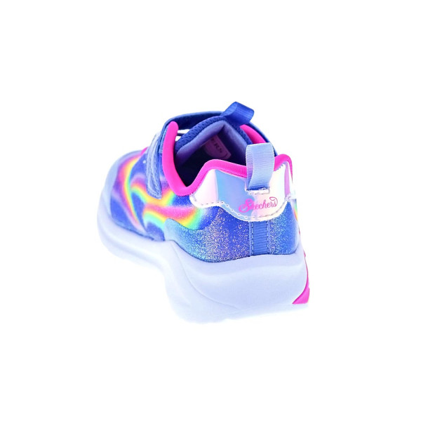 Zapatillas Skechers zapatos Niña modelo Luces Unicorn Chaser Azul Velcro