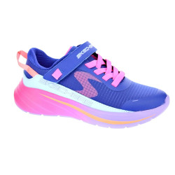 Zapatillas Skechers zapatos Niña modelo Wave 92 Azul Velcro 2