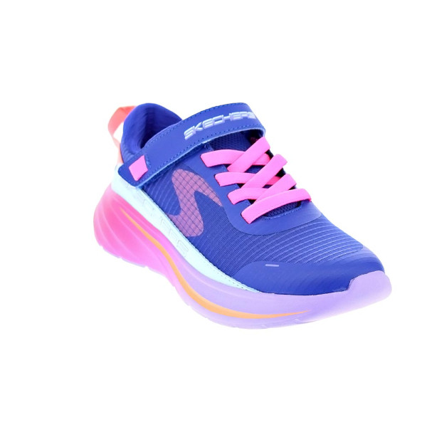 Zapatillas Skechers zapatos Niña modelo Wave 92 Azul Velcro