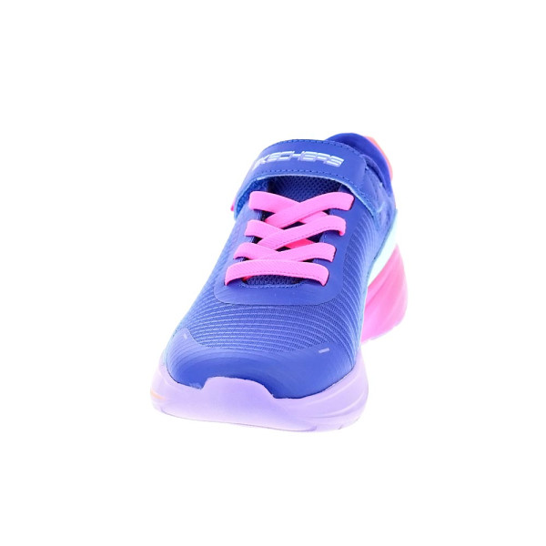 Zapatillas Skechers zapatos Niña modelo Wave 92 Azul Velcro