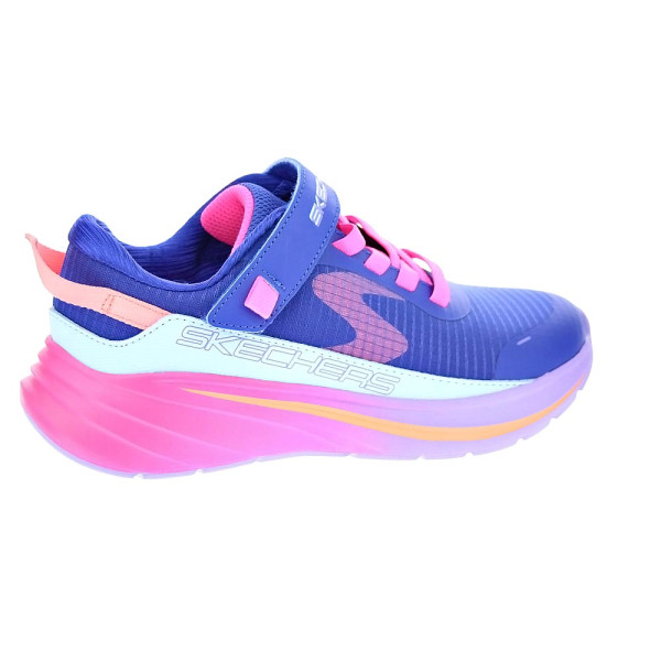 Zapatillas Skechers zapatos Niña modelo Wave 92 Azul Velcro