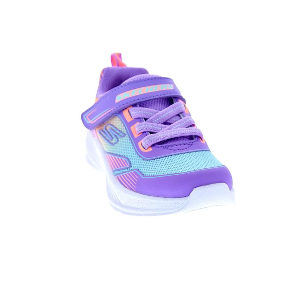 Zapatillas Skechers zapatos Niña modelo Microspec Advance Violeta Velcro