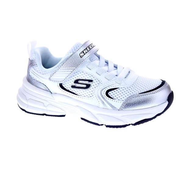 Zapatillas Skechers zapatos Niña modelo Retro Graph Plata Velcro