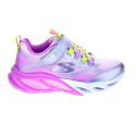 Zapatillas Skechers zapatos Niña modelo Luces Cosmic Glow Plata Velcro