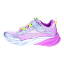 Zapatillas Skechers zapatos Niña modelo Luces Cosmic Glow Plata Velcro