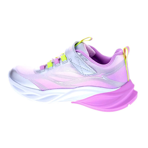 Zapatillas Skechers zapatos Niña modelo Luces Cosmic Glow Plata Velcro