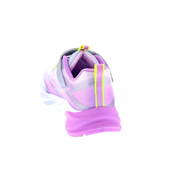 Zapatillas Skechers zapatos Niña modelo Luces Cosmic Glow Plata Velcro