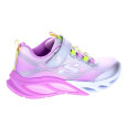 Zapatillas Skechers zapatos Niña modelo Luces Cosmic Glow Plata Velcro