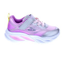 Zapatillas Skechers zapatos Niña modelo Luces Cosmic Glow Plata Velcro