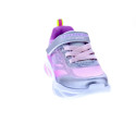 Zapatillas Skechers zapatos Niña modelo Luces Cosmic Glow Plata Velcro