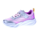 Zapatillas Skechers zapatos Niña modelo Luces Cosmic Glow Plata Velcro