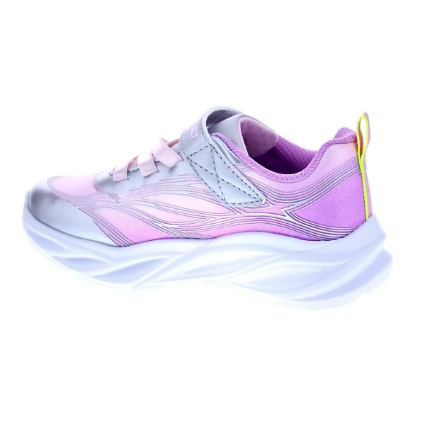Zapatillas Skechers zapatos Niña modelo Luces Cosmic Glow Plata Velcro