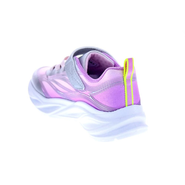 Zapatillas Skechers zapatos Niña modelo Luces Cosmic Glow Plata Velcro