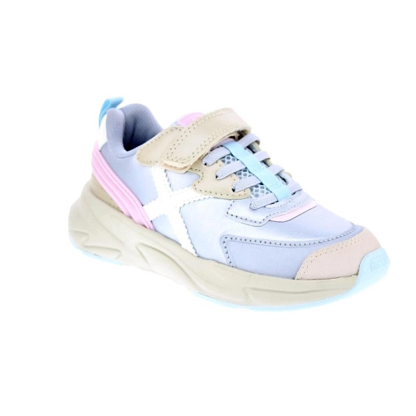 Zapatillas Munich zapatos Niña modelo Mini Track Vco 119 Plata Velcro