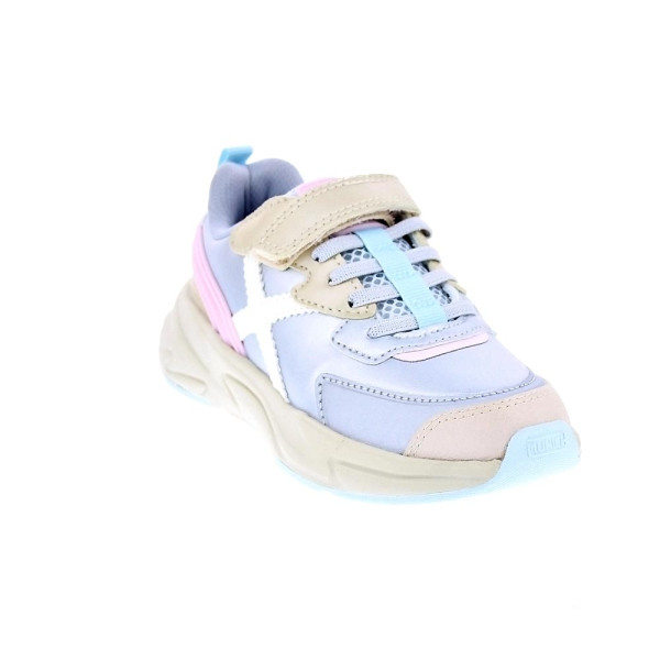 Zapatillas Munich zapatos Niña modelo Mini Track Vco 119 Plata Velcro