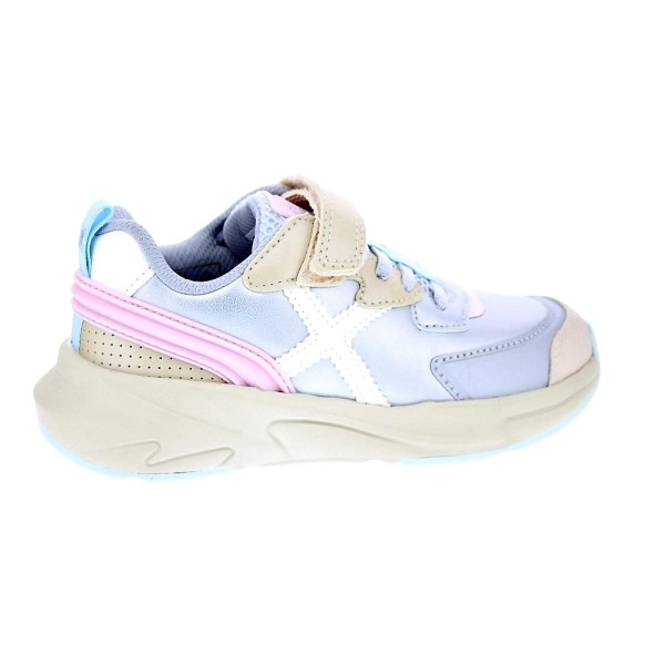 Zapatillas Munich zapatos Niña modelo Mini Track Vco 119 Plata Velcro