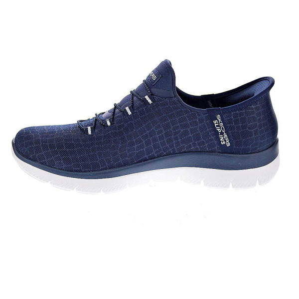 Zapatillas Skechers zapatos Mujer modelo Slipins Summits Classy Night Azul Elástico
