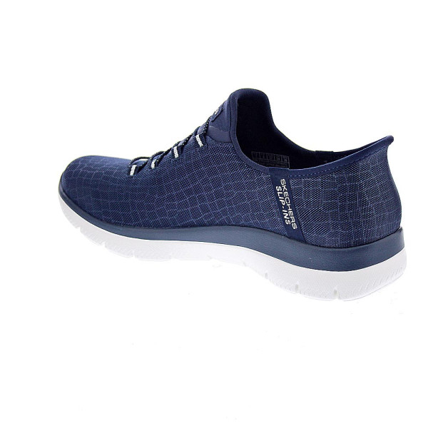 Zapatillas Skechers zapatos Mujer modelo Slipins Summits Classy Night Azul Elástico
