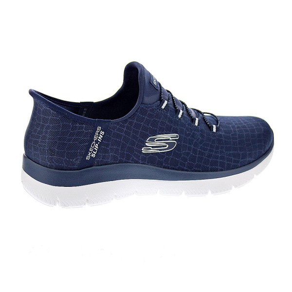 Zapatillas Skechers zapatos Mujer modelo Slipins Summits Classy Night Azul Elástico