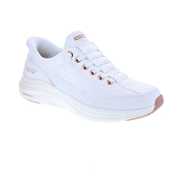 Zapatillas Skechers zapatos Mujer modelo Slip-ins Contour Foam Blanco Elástico
