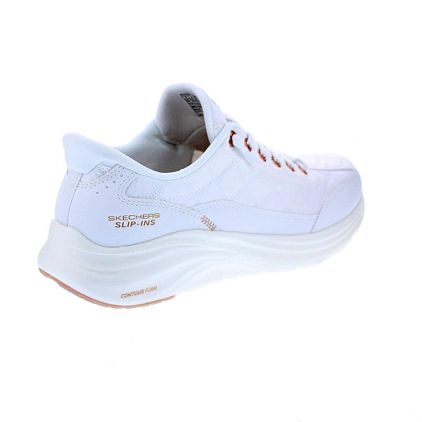 Zapatillas Skechers zapatos Mujer modelo Slip-ins Contour Foam Blanco Elástico