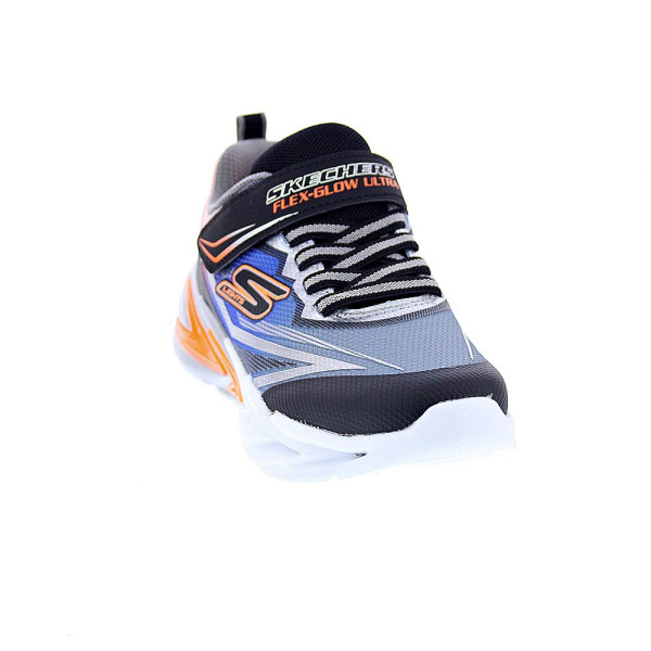 Zapatillas Skechers zapatos Niño modelo Luces Flex Glow Ultra Negro Velcro