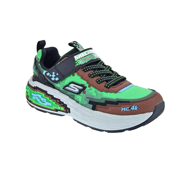 Zapatillas Skechers zapatos Niño modelo Mega Craft 4K Verde Velcro