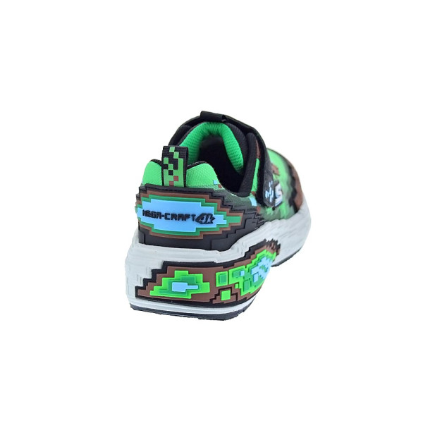 Zapatillas Skechers zapatos Niño modelo Mega Craft 4K Verde Velcro