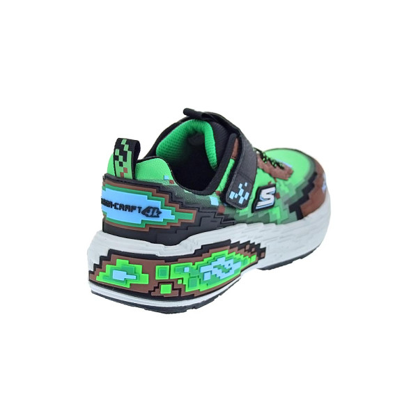 Zapatillas Skechers zapatos Niño modelo Mega Craft 4K Verde Velcro