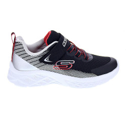 Zapatillas Skechers zapatos Niño modelo Microspec II Zovrix Negro Velcro